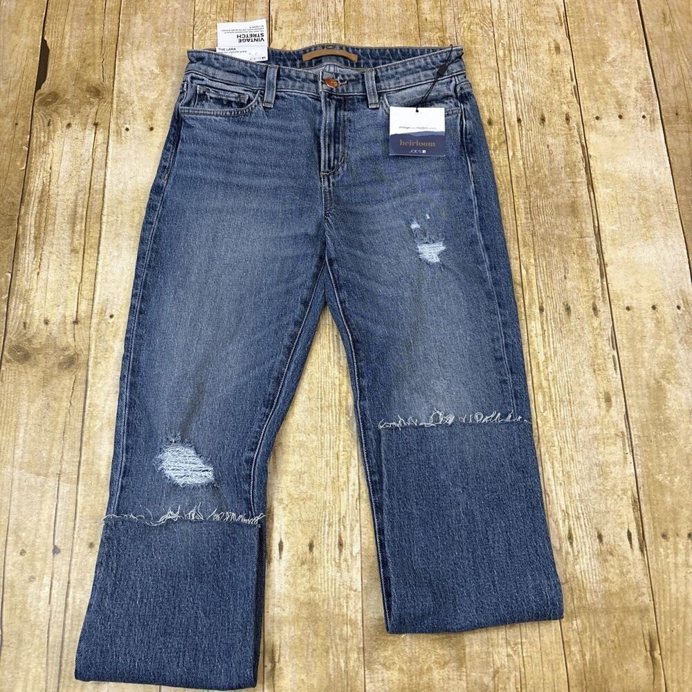 Joes Jeans the Lara Mid Rise Cigarette Ankle Raw Hem Womens Size 25 (26X27) NWT - Picture 2 of 15